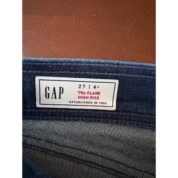 GAP Denim  ’70s Flare High Rise Jeans  in Size 27 or US 4 Long - Picture 6 of 12
